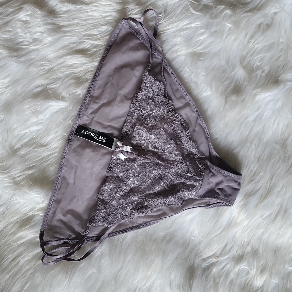 Adore Me Abela 34DD Purple Push Up Bra and Size Large Bikini Panty Set - Picture 6 of 9